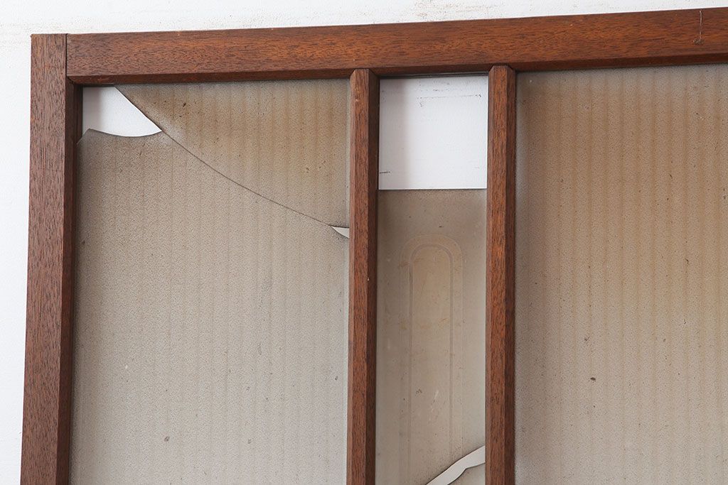 レトロ家具　ノスタルジックな雰囲気漂うガラス扉(ドア)(R-040515)