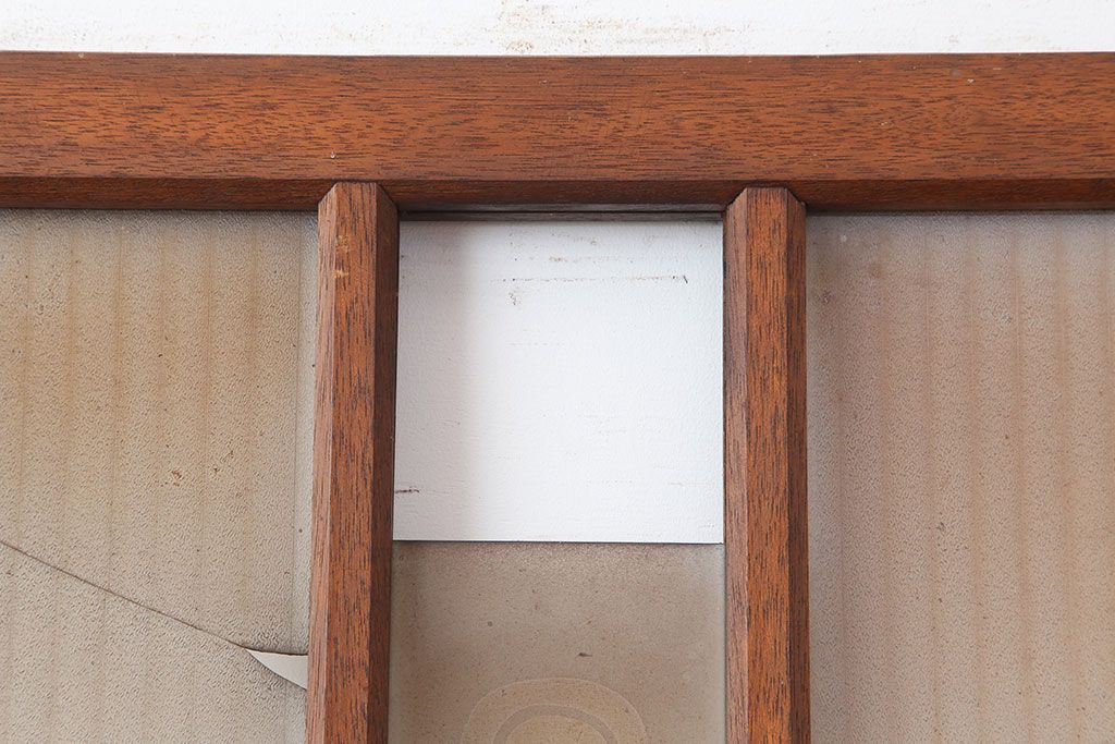 レトロ家具　ノスタルジックな雰囲気漂うガラス扉(ドア)(R-040515)