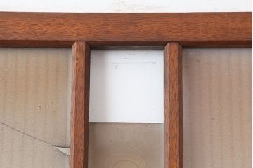 レトロ家具　ノスタルジックな雰囲気漂うガラス扉(ドア)(R-040515)