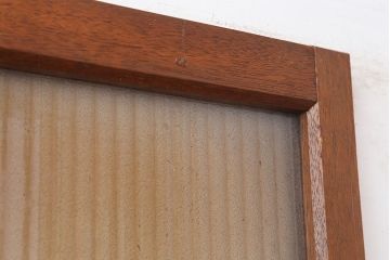 レトロ家具　ノスタルジックな雰囲気漂うガラス扉(ドア)(R-040515)