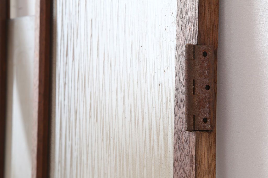 レトロ家具　ノスタルジックな雰囲気漂うガラス扉(ドア)(R-040515)