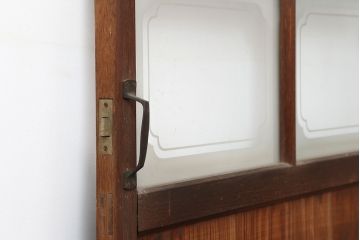 レトロ家具　ノスタルジックな雰囲気漂うガラス扉(ドア)(R-040515)