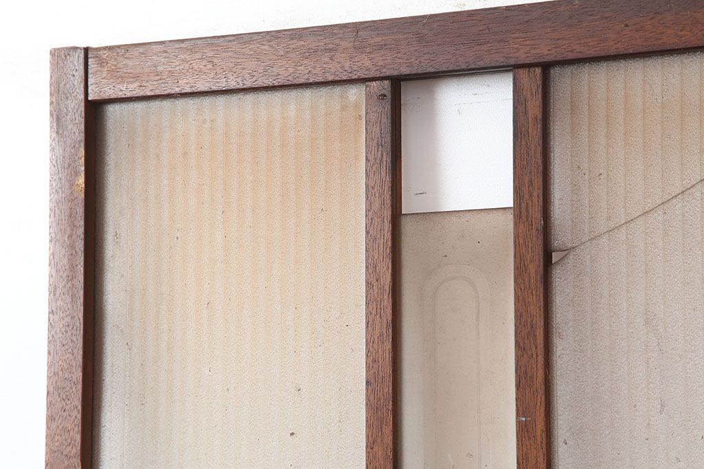 レトロ家具　ノスタルジックな雰囲気漂うガラス扉(ドア)(R-040515)