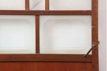 レトロ家具　ノスタルジックな雰囲気漂うガラス扉(ドア)(R-040515)