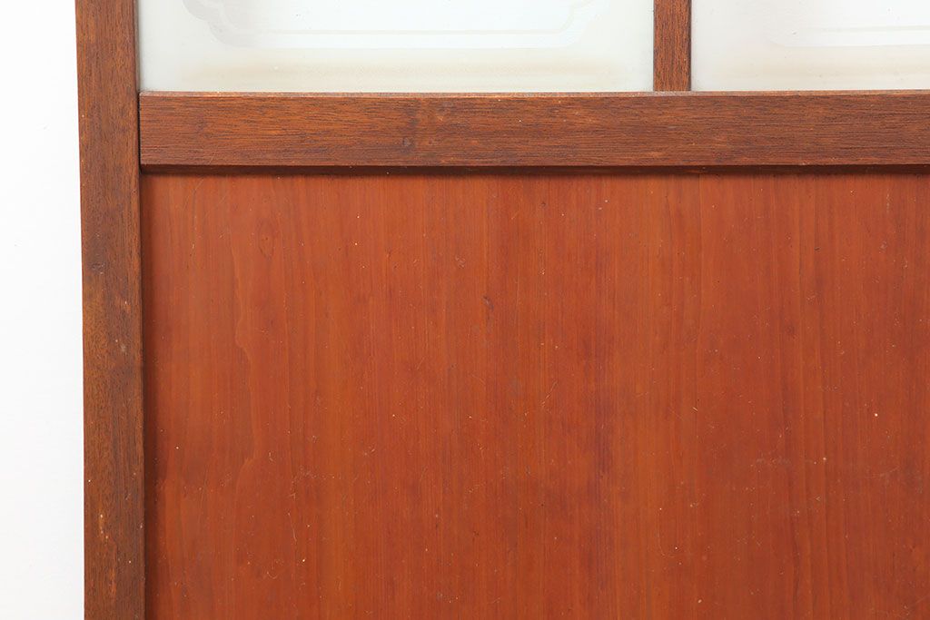 レトロ家具　ノスタルジックな雰囲気漂うガラス扉(ドア)(R-040515)