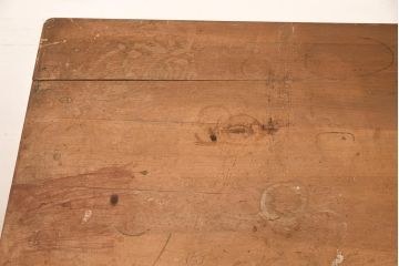 レトロ家具　温もりあふれるナチュラルテイストな片袖机(デスク、勉強机、在宅ワーク、在宅用ワークデスク)(R-040518)