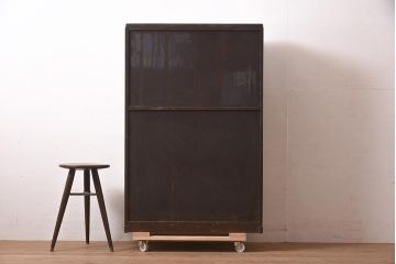 アンティーク家具　鏡付き　レリーフなど凝った意匠がおしゃれなライティングビューロー(簿記机、在宅ワーク、在宅用ワークデスク)(R-040520)