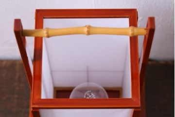 アンティーク照明　激レア!上手物　春慶塗が施された和の雰囲気を高める行燈照明(行灯、スタンドライト)(R-040544)