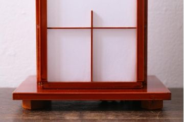 アンティーク照明　激レア!上手物　春慶塗が施された和の雰囲気を高める行燈照明(行灯、スタンドライト)(R-040544)