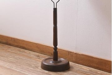 アンティーク雑貨　明治大正　5分芯　ランタン型の座敷ランプ(洋燈、オイルランプ)(R-040546)