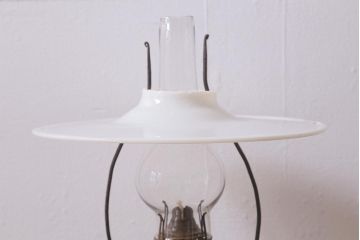 アンティーク雑貨　明治大正　5分芯　ランタン型の座敷ランプ(洋燈、オイルランプ)(R-040546)