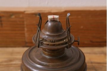 アンティーク雑貨　明治大正　5分芯　ランタン型の座敷ランプ(洋燈、オイルランプ)(R-040546)