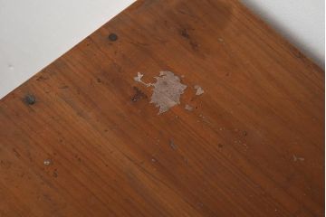 レトロ家具　温もりあふれるレトロな木製平机(デスク、ワークデスク、在宅ワーク、在宅用)(R-040562)