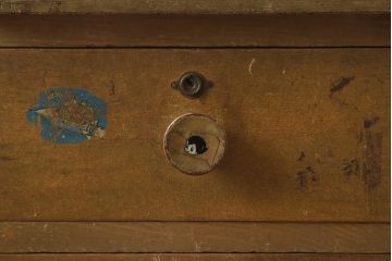 レトロ家具　昭和中期　様々な使い方ができるレトロな両袖机(デスク、ワークデスク、サイドキャビネット、サイドチェスト、在宅用、在宅ワーク)(R-040563)