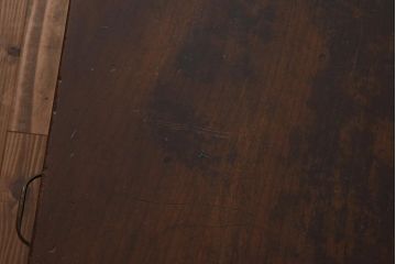 レトロ家具　昭和中期　2色の木色がおしゃれな文机(座机、飾り台)(R-040568)