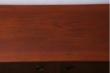 アンティーク家具　上手物!　前面欅(ケヤキ)材共縁　漆塗り　最高級大川箪笥サイドボード(和箪笥、時代箪笥)(R-040569)