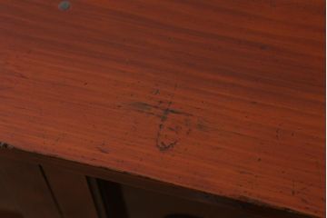 アンティーク家具　上手物!　前面欅(ケヤキ)材共縁　漆塗り　最高級大川箪笥サイドボード(和箪笥、時代箪笥)(R-040569)