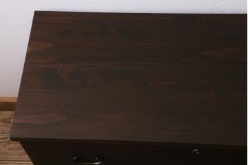 レトロ雑貨　鉄脚リメイク　上品なレトロスタイルに合う桐材製のリビングボード(テレビ台、衣装箪笥、桐箪笥、桐たんす)(R-040570)