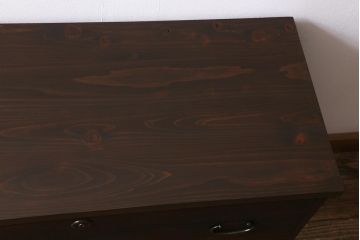 レトロ雑貨　鉄脚リメイク　上品なレトロスタイルに合う桐材製のリビングボード(テレビ台、衣装箪笥、桐箪笥、桐たんす)(R-040570)