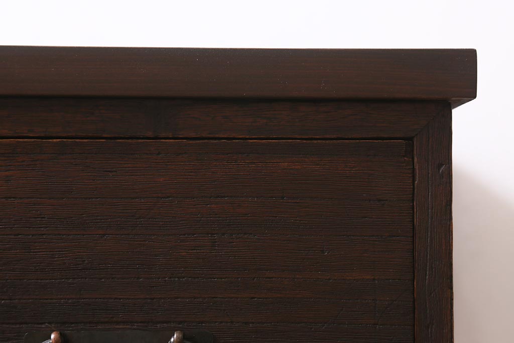 レトロ雑貨　鉄脚リメイク　上品なレトロスタイルに合う桐材製のリビングボード(テレビ台、衣装箪笥、桐箪笥、桐たんす)(R-040570)