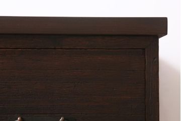 レトロ雑貨　鉄脚リメイク　上品なレトロスタイルに合う桐材製のリビングボード(テレビ台、衣装箪笥、桐箪笥、桐たんす)(R-040570)