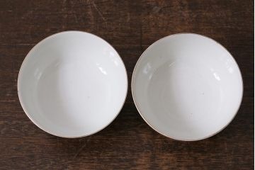アンティーク雑貨　幕末明治期　伊万里焼　色絵蓋茶碗2客セット(蓋付茶碗、和食器)(R-040573)