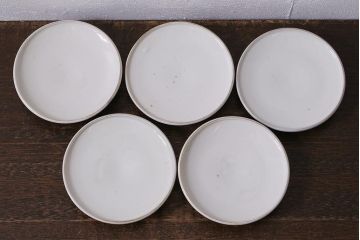 アンティーク雑貨　幕末明治期　伊万里焼　色絵蓋茶碗5客セット(蓋付茶碗、和食器)(R-040574)