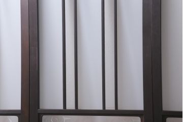 アンティーク建具　昭和中期　すりガラス　落ち着いた雰囲気が魅力的なガラス戸4枚セット(引き戸)(R-040587)
