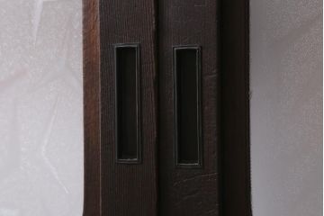 アンティーク建具　昭和中期　すりガラス　落ち着いた雰囲気が魅力的なガラス戸4枚セット(引き戸)(R-040587)