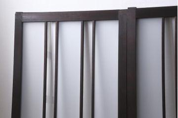 アンティーク建具　昭和中期　すりガラス　落ち着いた雰囲気が魅力的なガラス戸4枚セット(引き戸)(R-040587)