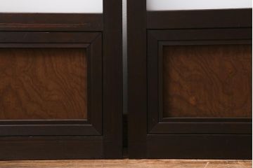 アンティーク建具　昭和中期　すりガラス　落ち着いた雰囲気が魅力的なガラス戸4枚セット(引き戸)(R-040587)