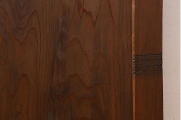 アンティーク建具　昭和中期　銀モールガラス・モールガラス入り　ストライプ模様がレトロなガラス引き戸1枚(ガラス戸)(R-040588)