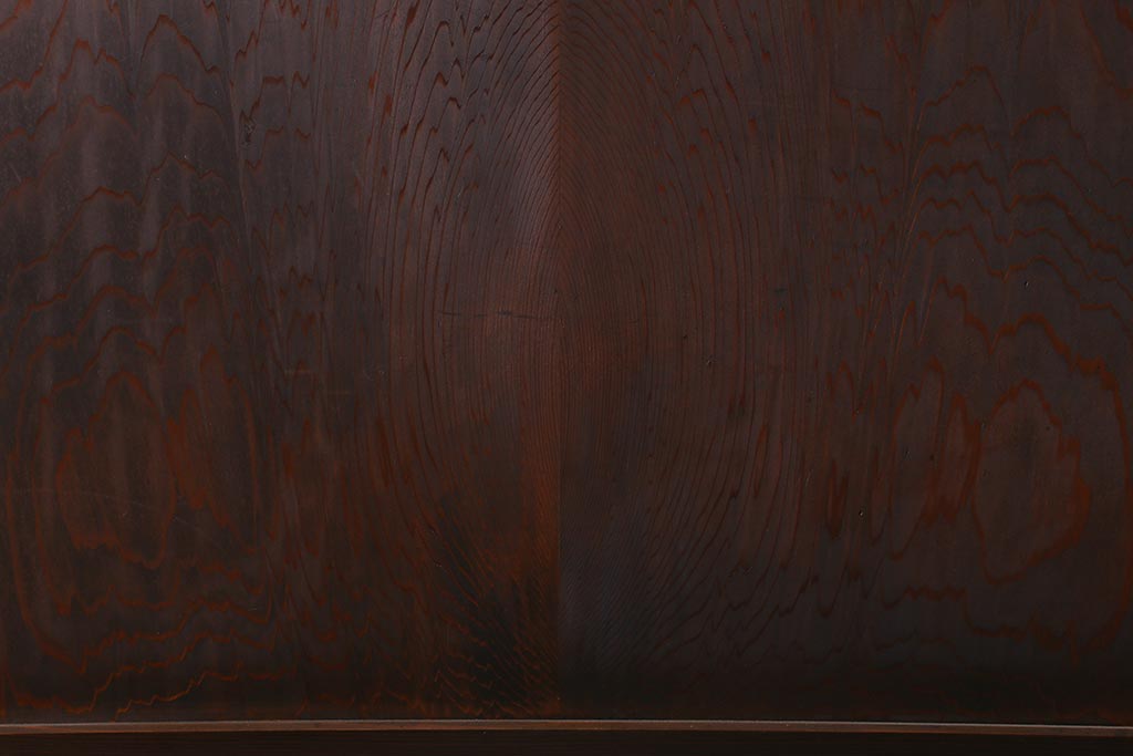 アンティーク建具　組子入り　和モダンスタイルにおすすめな上手物の引き戸2枚セット(ガラス帯戸、建具)(R-040590)