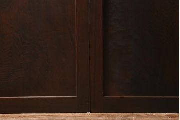 アンティーク建具　組子入り　和モダンスタイルにおすすめな上手物の引き戸2枚セット(ガラス帯戸、建具)(R-040590)