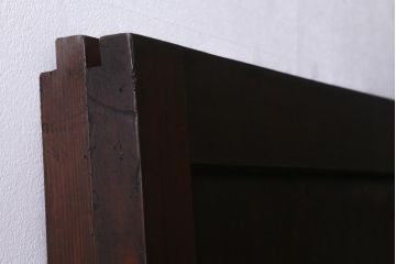 アンティーク建具　組子入り　和モダンスタイルにおすすめな上手物の引き戸2枚セット(ガラス帯戸、建具)(R-040591)