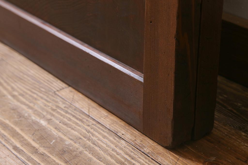 アンティーク建具　組子入り　和モダンスタイルにおすすめな上手物の引き戸2枚セット(ガラス帯戸、建具)(R-040591)