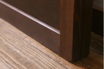 アンティーク建具　組子入り　和モダンスタイルにおすすめな上手物の引き戸2枚セット(ガラス帯戸、建具)(R-040591)