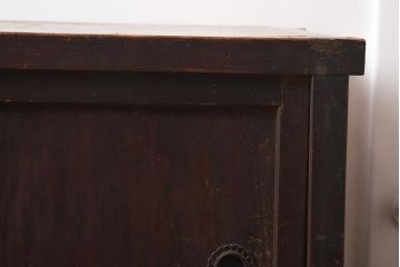 アンティーク家具　明治大正期　古い木の質感が味わい深い木製戸棚(収納棚、キャビネット)(R-040595)