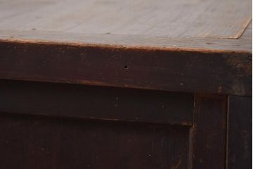 アンティーク家具　明治大正期　古い木の質感が味わい深い木製戸棚(収納棚、キャビネット)(R-040595)