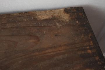 アンティーク家具　和製アンティーク　明治大正期　古い木の質感が味のある戸棚(収納棚、ローボード、キャビネット)(R-040597)