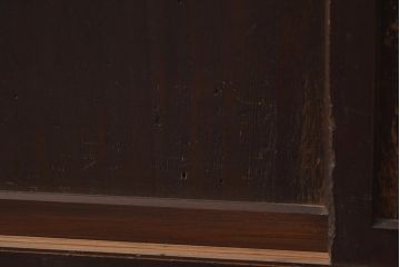 アンティーク家具　和製アンティーク　明治大正期　古い木の質感が味のある戸棚(収納棚、ローボード、キャビネット)(R-040597)