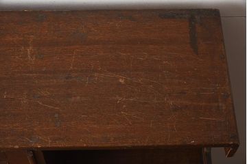 レトロ家具　昭和レトロ　赤味がかった木色が温かみのあるブックケース(本箱、収納棚、キャビネット)(R-040598)