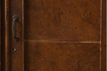 レトロ家具　昭和レトロ　赤味がかった木色が温かみのあるブックケース(本箱、収納棚、キャビネット)(R-040598)