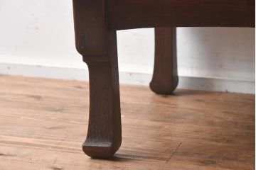 アンティーク家具　和製アンティーク　明治大正期　総栗材一枚板　味わい深い佇まいが素敵な小さな座卓(ローテーブル)(R-040602)