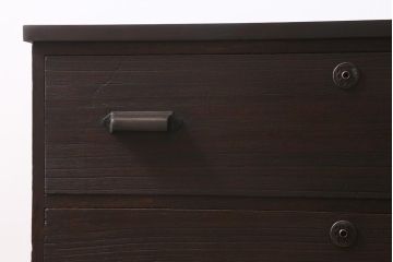 レトロ家具　リメイク家具　前面桐材　趣きあふれる佇まいが魅力的な箪笥ローチェスト(リビングボード、衣装箪笥、引き出し、テレビ台)(R-040607)