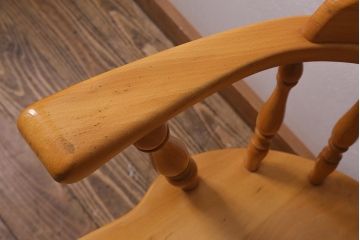 ビンテージ家具　飛騨産業　穂高シリーズ　キツツキマーク　アームチェア(キャプテンチェア)(R-040610)