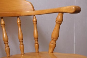ビンテージ家具　飛騨産業　穂高シリーズ　キツツキマーク　アームチェア(キャプテンチェア)(R-040610)