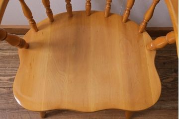 ビンテージ家具　飛騨産業　穂高シリーズ　キツツキマーク　アームチェア(キャプテンチェア)(R-040610)