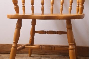 ビンテージ家具　飛騨産業　穂高シリーズ　キツツキマーク　アームチェア(キャプテンチェア)(R-040610)