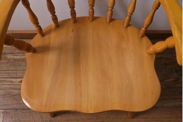 ビンテージ家具　飛騨産業　穂高シリーズ　キツツキマーク　アームチェア(キャプテンチェア)(R-040611)